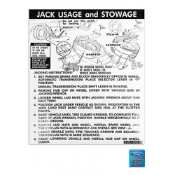 1970-73 Jack Usage And Storage Decal