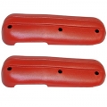 1970 Standard Arm Rest Pads, Vermillion Red Pair