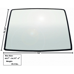 1967-68	Rear Window Glass with rubber seal 