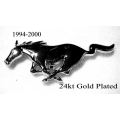 1994-2004 RUNNING HORSE EMBLEM GRILLE 24K GOLD PLATED 