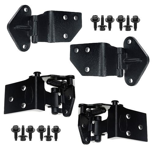 1965-73 Mustang Door Hinge Kits Late 1965-66 With Cone Lockwashers